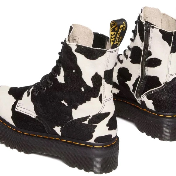 Doc Martens Jadon Hair-On Cow Print Platform Boots - Picture 6 of 11